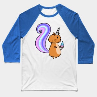 Einhörnchen mit Acorn Eiscreme Baseball T-Shirt